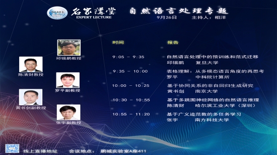 名家講堂——自然語言處理專題